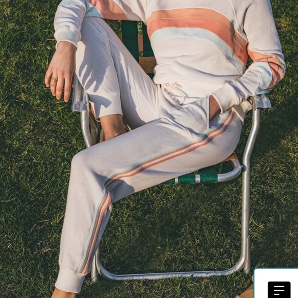 Faherty Molli side-striped pocketed high waist drawstring joggers - Picture 10 of 10